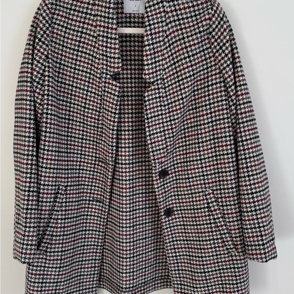 Stylish Houndstooth Women's Coat